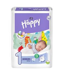 Подгузники Bella Happy для новорожденных 2-5кг 42шт