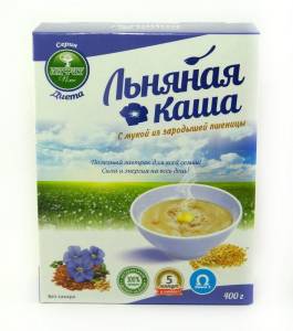 Каша льняная диета «алфит плюс» (с мукой из зародышей пшеницы) 400 г